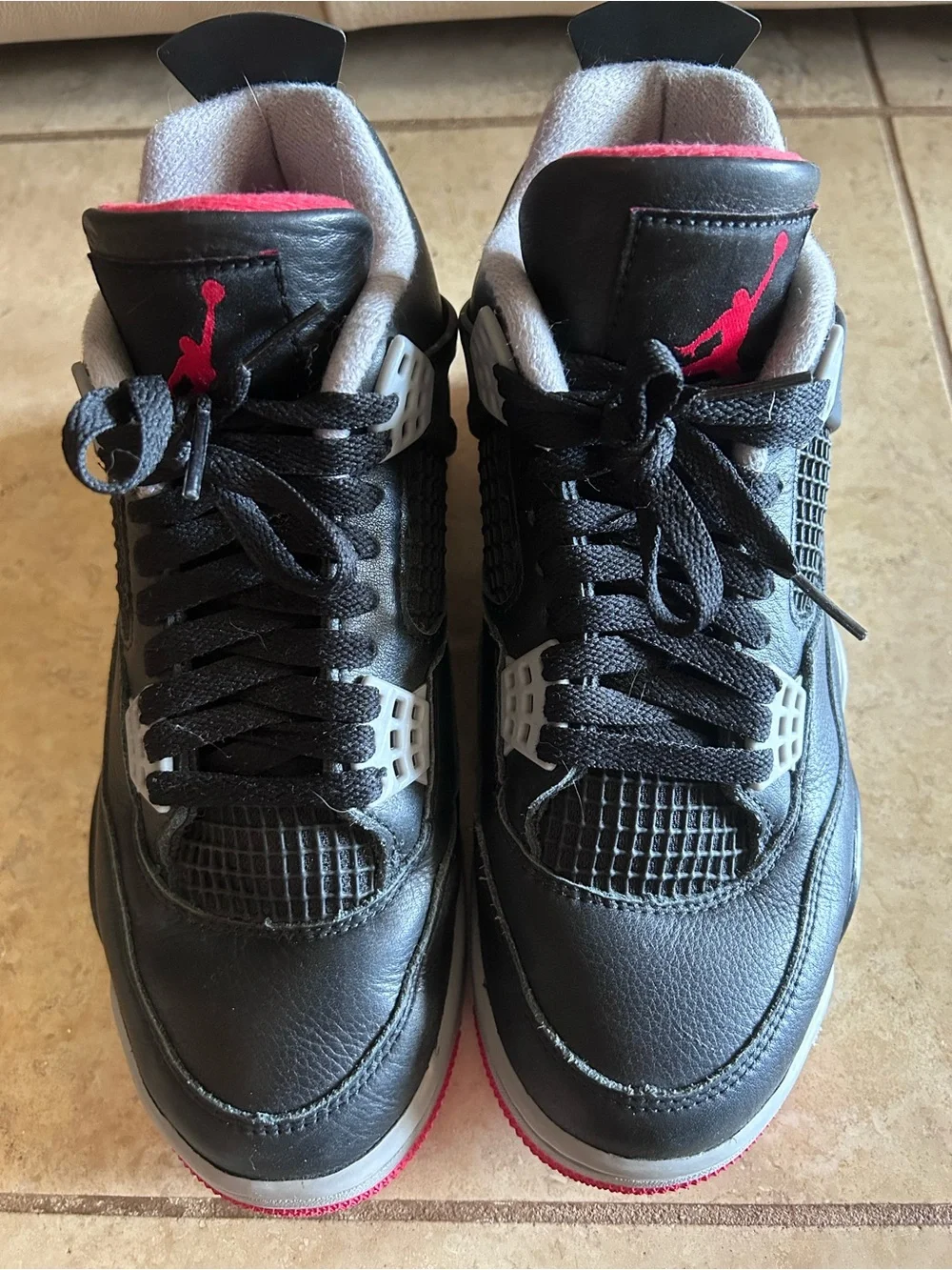 Air Jordan Style Black and Red Basketball Sneakers
